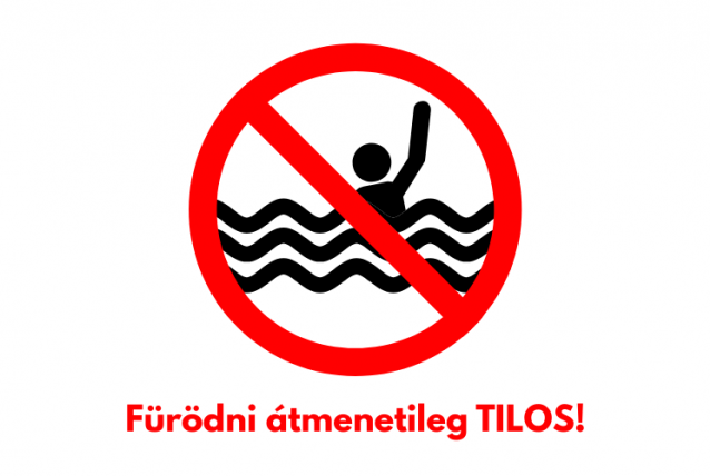 Fürdőzési tilalom az egyik Heves vármegyei strandon