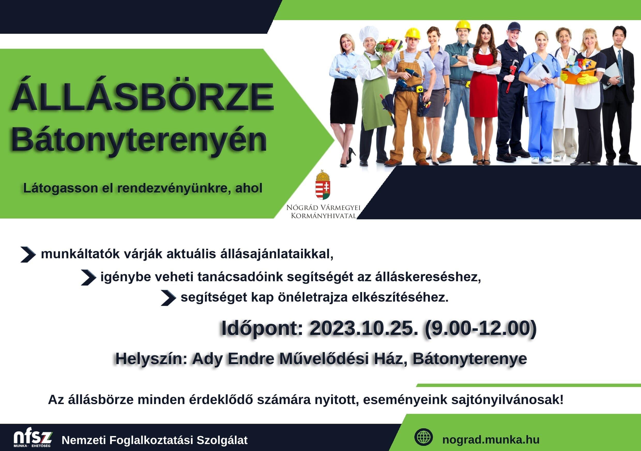 Állásbörze - 2023 ősz - Bátonyterenye Állásbörze - 2023 ősz - Bátonyterenye